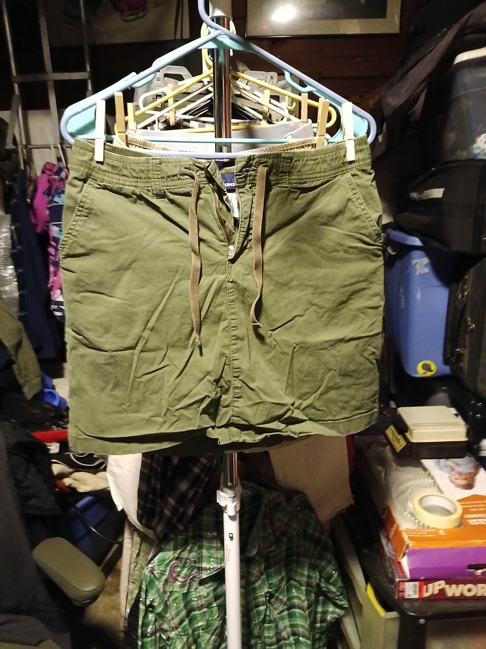 Basic Editions Olive Green Athletic Skirt with Drawstring